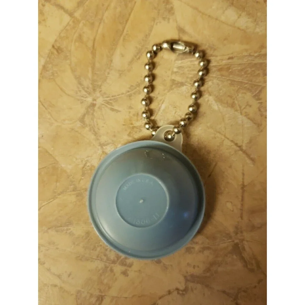 Vintage Tupperware Keychain Bowl with Lid Seal Blue c1970s Nice Condition USA
